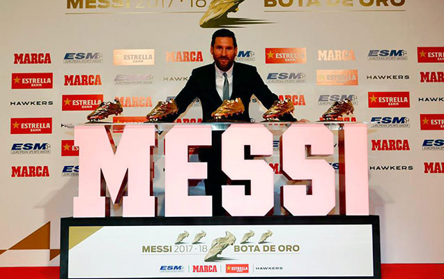 Messi 5-ci dəfə “Qızıl ayaqqabı”nı aldı