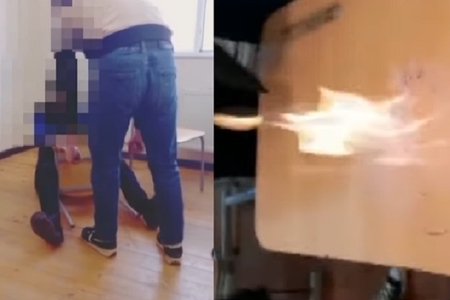 Məktəblərdən BİABIRÇI GÖRÜNTÜLƏR: – Stuldan araba kimi istifadə edir, partanı yandırırlar-VİDEO