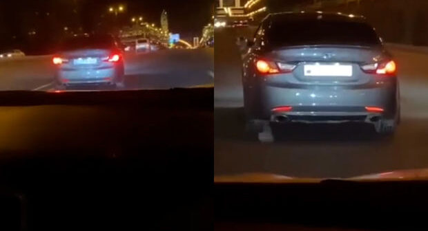 Şəhərin mərkəzində avtoxuliqanlıq edən sürücü cəzalandırıldı – VİDEO