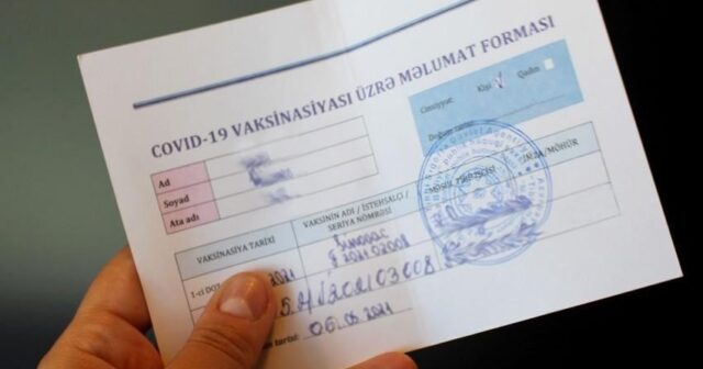 Saxta COVID-19 pasportu satan vəzifəli şəxslərə cinayət işi açıldı