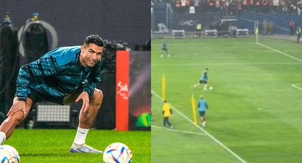 Ronaldu yeni komandası ilə ilk dəfə məşq etdi – VİDEO