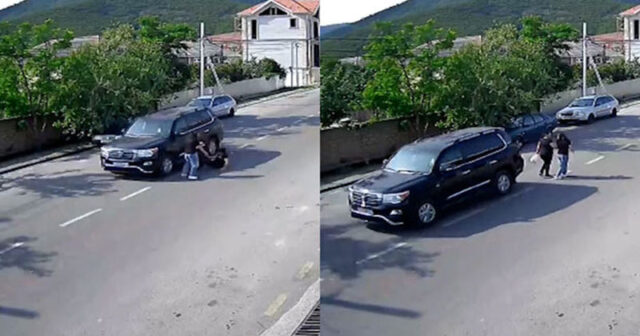 Azərbaycanda “Land Cruiser”i geriyə hərəkət etdirən sürücü piyadanı vurdu – ANBAAN VİDEO