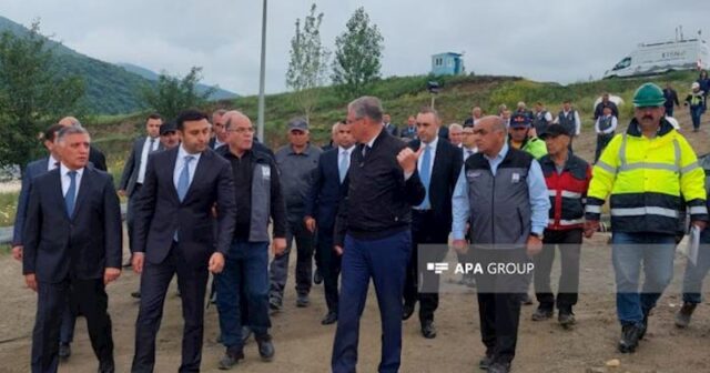 Dövlət Komissiyası Söyüdlüdəki süni gölə baxış keçirdi — FOTOLAR