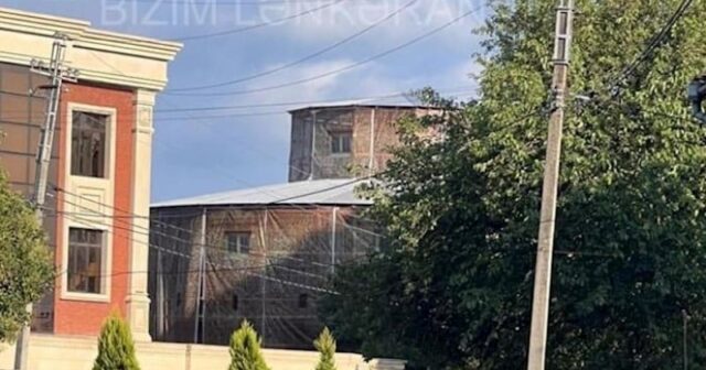 Lənkəranda tarixi qalanın damına dəmir şifer vurulub – Foto + Açıqlama