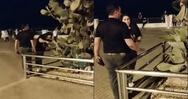 Bulvarda kaktuslara zərər vuran qadın saxlanıldı – Video