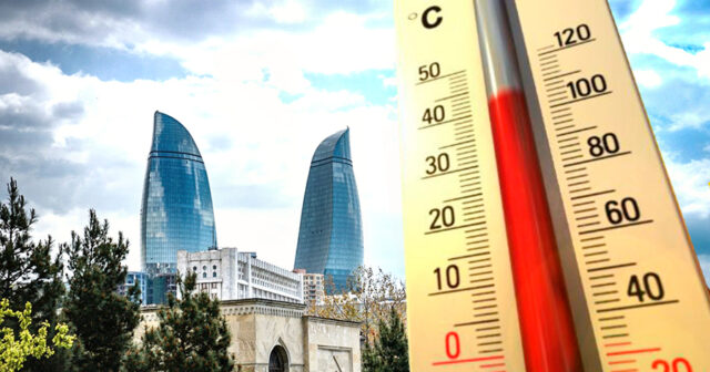 Bakıda havanın maksimal temperaturu iqlim normasından 8 dərəcə yuxarı olub