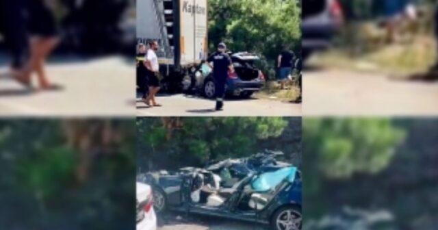 “TIR”ın altına girən “Mercedes”in damı qopdu, 19 yaşlı sürücü öldü – VİDEO