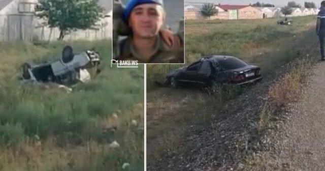 Bu gün səhər qəzada ölən hərbçinin GÖRÜNTÜSÜ – FOTO/VİDEO