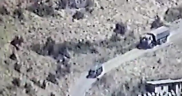 Ermənilər təcili yardım maşınında silah və mina daşıyır – Kolonun videosu