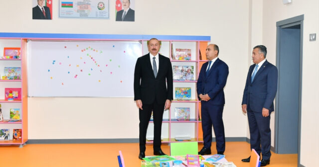 Prezident Xırdalanda məktəb açılışı edib (FOTOLAR)