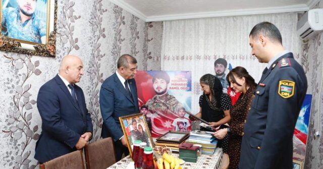 Şirvanda “Anım Günü” ərəfəsində şəhid ailələri ziyarət olunub