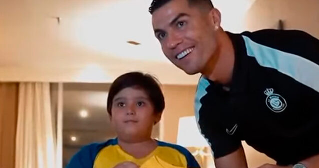 Ronaldo onu görə bilmədiyi üçün ağlayan azyaşlı ilə görüşdü – Video