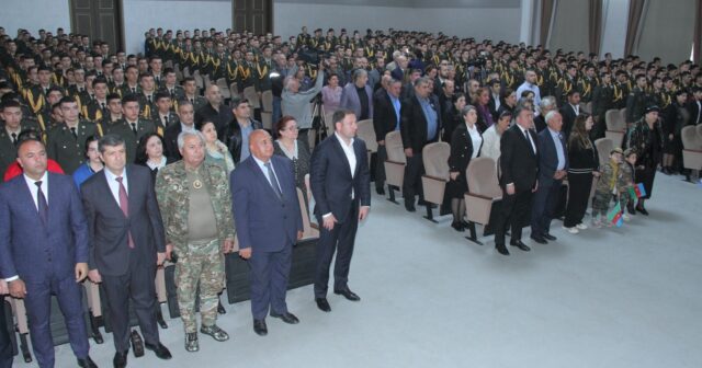Heydər Əliyev adına Ali Hərbi Məktəbdə şəhid Ceyhun Həsənovun ildönümünə həsr olunan tədbir keçirilib