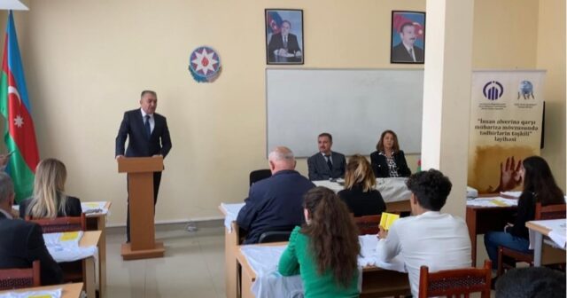 İnsan alveriniə qarşı mübarizə üzrə maarifləndirmə tədbirləri davam edir – FOTO