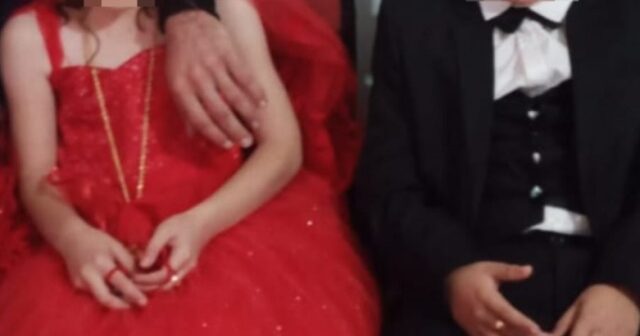8 YAŞLI QIZLA 9 YAŞLI OĞLANIN NİŞANI OLDU, TOYA 15 GÜN QALMIŞ… FOTO