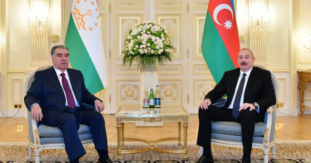 Azərbaycan və Tacikistan prezidentləri görüşdü (FOTOLAR)