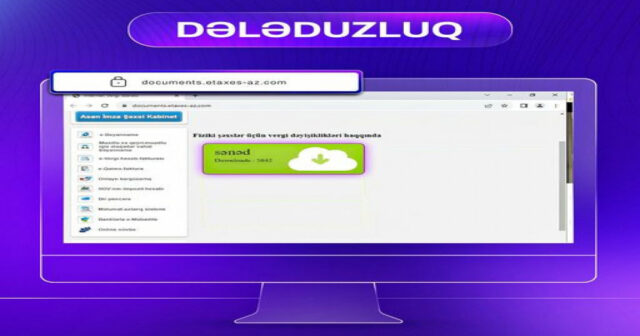 ETX: Dövlət Vergi Xidmətinin saxta portalı yaradılıb