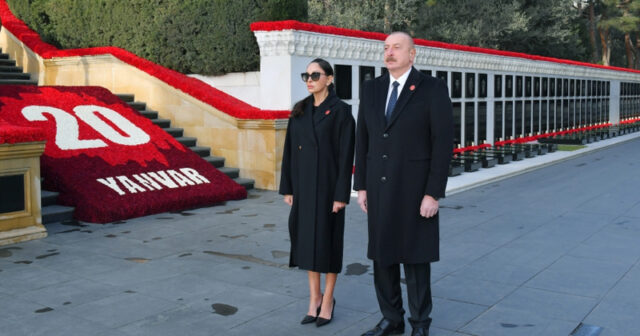 Prezident və birinci xanım Şəhidlər xiyabanını ziyarət etdi (FOTO/YENİLƏNİB)