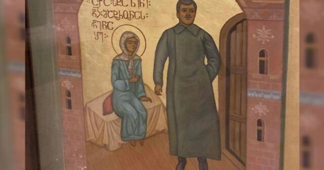 Kilsədəki Stalin ikonası Gürcüstanı qarışdırdı – “Stalin bütün ailəmi öldürüb”