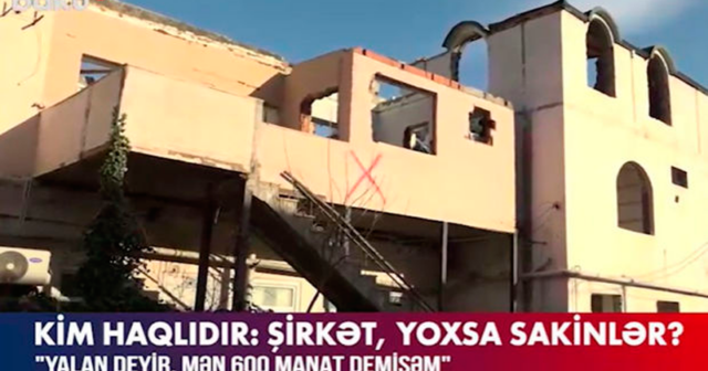 Bakıda evləri söküləcək sakinlər bir-birindən narazı qaldılar (VİDEO)