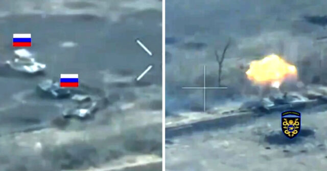 Cəmi 15 dəqiqədə: Bir Ukrayna tankı üç rus tankına qalib gəldi (VİDEO)