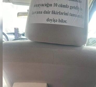 Taksi sürücüsündən maraqlı təşəbbüs – Foto