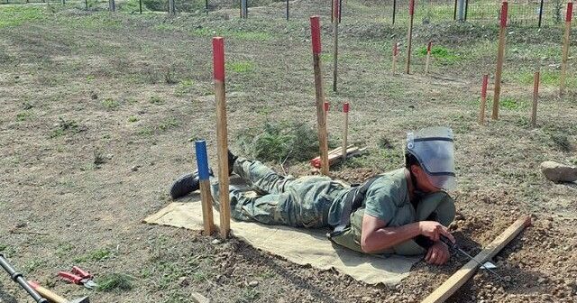 Mühəndis bölmələri ilə döyüş hazırlığı məşğələləri keçirildi – FOTO