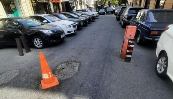 Bakının mərkəzində səkilər “işğal” olunub – Foto