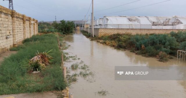 Azərbaycanda bu rayonun çox hissəsini su basdı – FOTOLAR