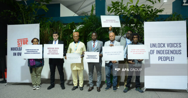 COP29-da müstəmləkə əleyhinə aksiya keçirildi