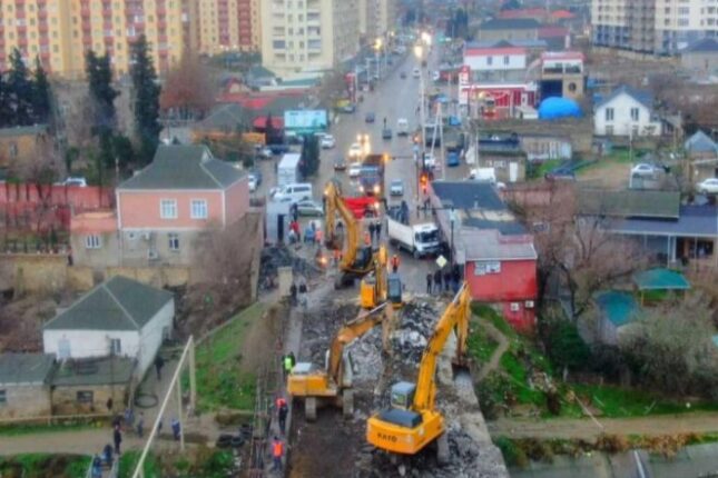 Təmirə bağlanan Saray körpüsündə SON VƏZİYYƏT