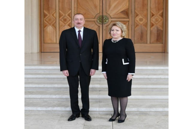 Valentina Matviyenko Prezident İlham Əliyevi təbrik edib