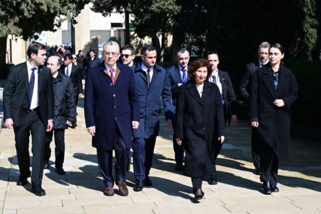 Şimali Makedoniya prezidenti Fəxri xiyabanda Heydər Əliyevin xatirəsini anıb