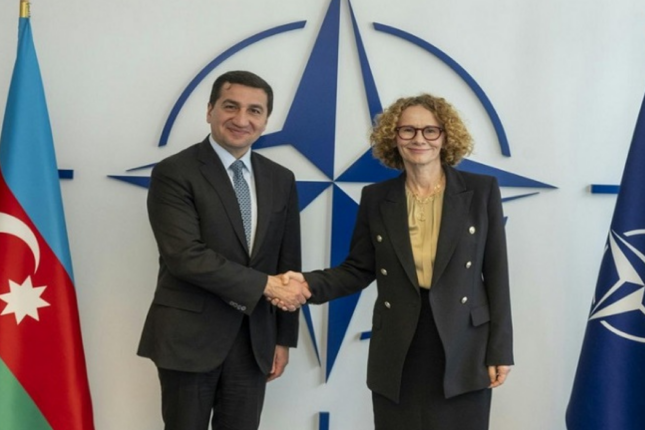 Hikmət Hacıyev NATO baş katibinin müavini ilə görüşdü