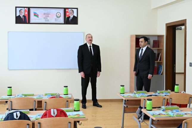 İlham Əliyev “Talıstan” liseyinin binasının açılışında iştirak edib-Yenilənib (Fotolar)