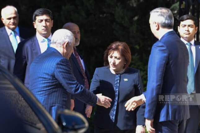Dövlət rəsmiləri Heydər Əliyevin məzarını ziyarət etdi-FOTO
