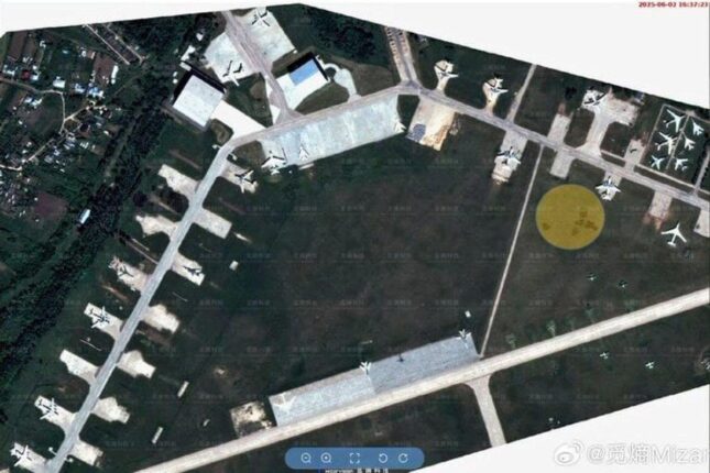 Hücuma məruz qalan hərbi aerodromaların peyk görüntüləri yayıldı – FOTO