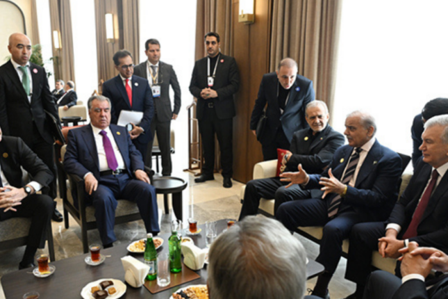 Liderlər çay süfrəsi arxasında – Video