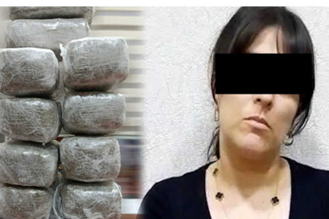 Binədə qadının evindən 10 kq narkotik çıxdı – Video