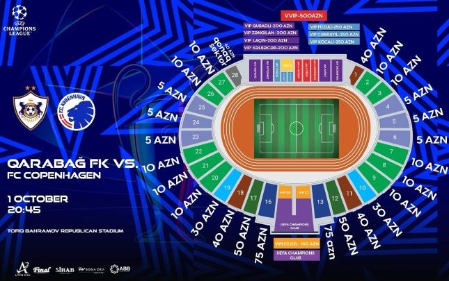 “Qarabağ”ın ÇL oyunu üçün bilet qiymətlərini qaldırdı