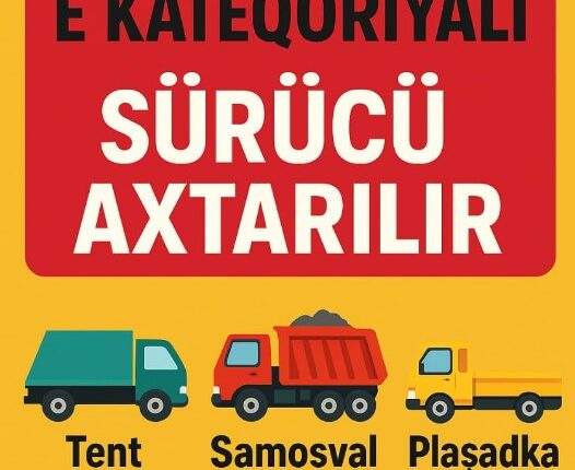 E-kateqoriyalı sürücülər axtarılır — RƏSMİ gəlir 1500-2000 AZN