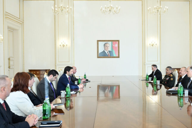 Prezident Slovakiyadan olan nümayəndə heyətini qəbul etdi (FOTO) Prezident Slovakiyadan olan nümayəndə heyətini qəbul etdi (FOTO)