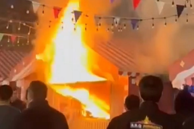 Fəvvarələr meydanında yanğın baş verib – VİDEO Fəvvarələr meydanında yanğın baş verib – VİDEO